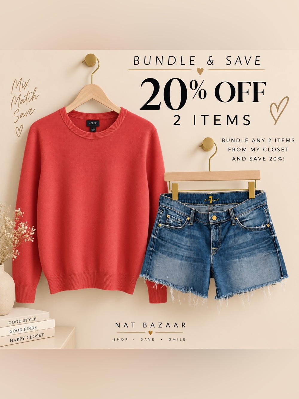 ✨LABOR DAY SALE✨Bundle any 2+ items from my closet and receive 20% OFF